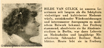 Hildegarde van G&uuml;lick, Portrait